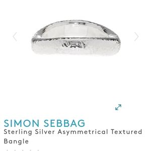 Simon Sebbag sterling hammered Wavy bracelet